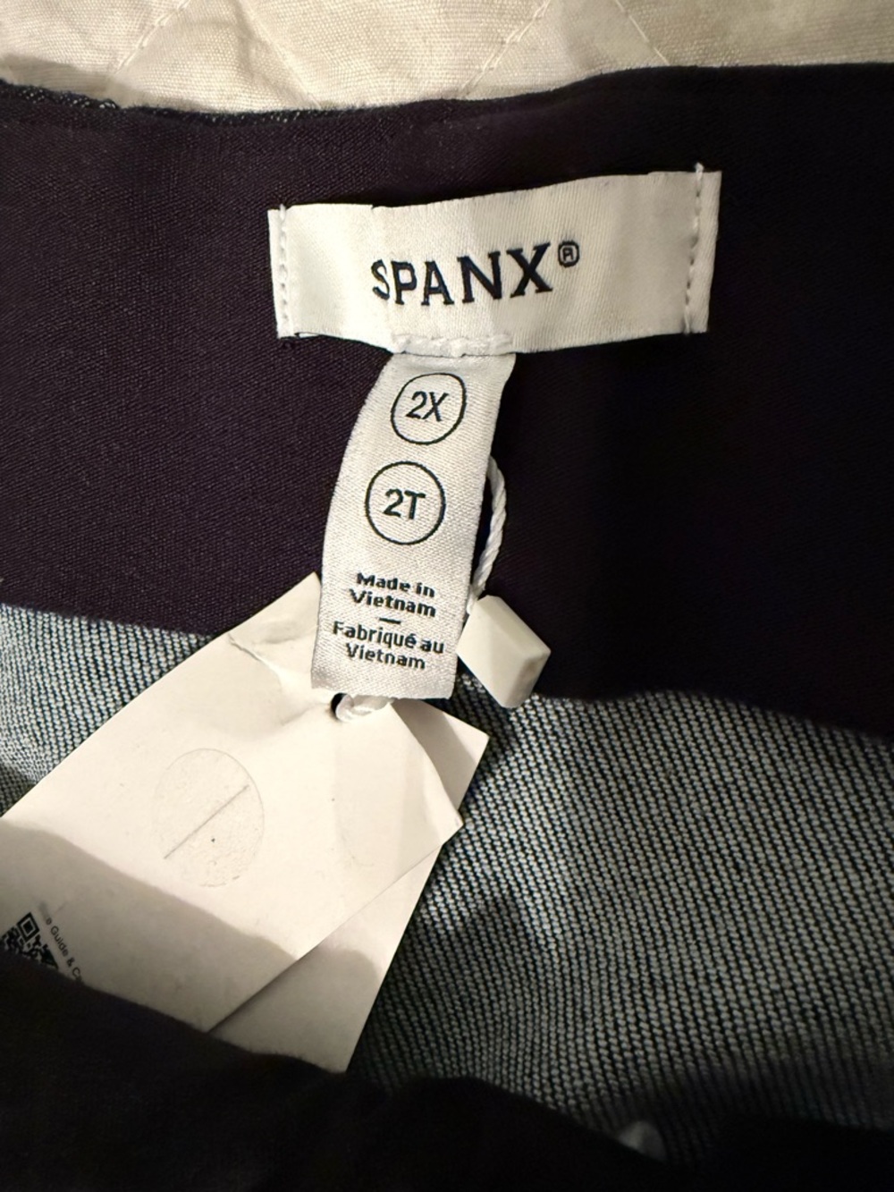 NWT SPANX Zero Waistband Crop Womens Wide Leg Jeans Raw Indigo Wash Size 2x - Picture 3 of 12